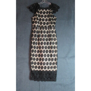 Stylewe Dress Womens Medium Black Crochet Lace Cocktail Goth Evening Sheath NWT